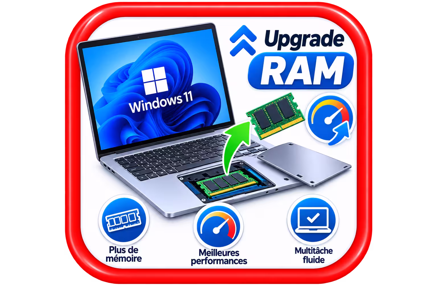 Upgrade mémoire RAM ordinateur Bordeaux