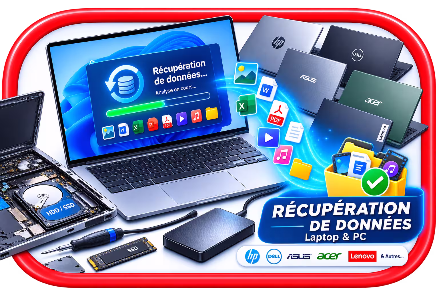 Récupération de données ordinateur Bordeaux