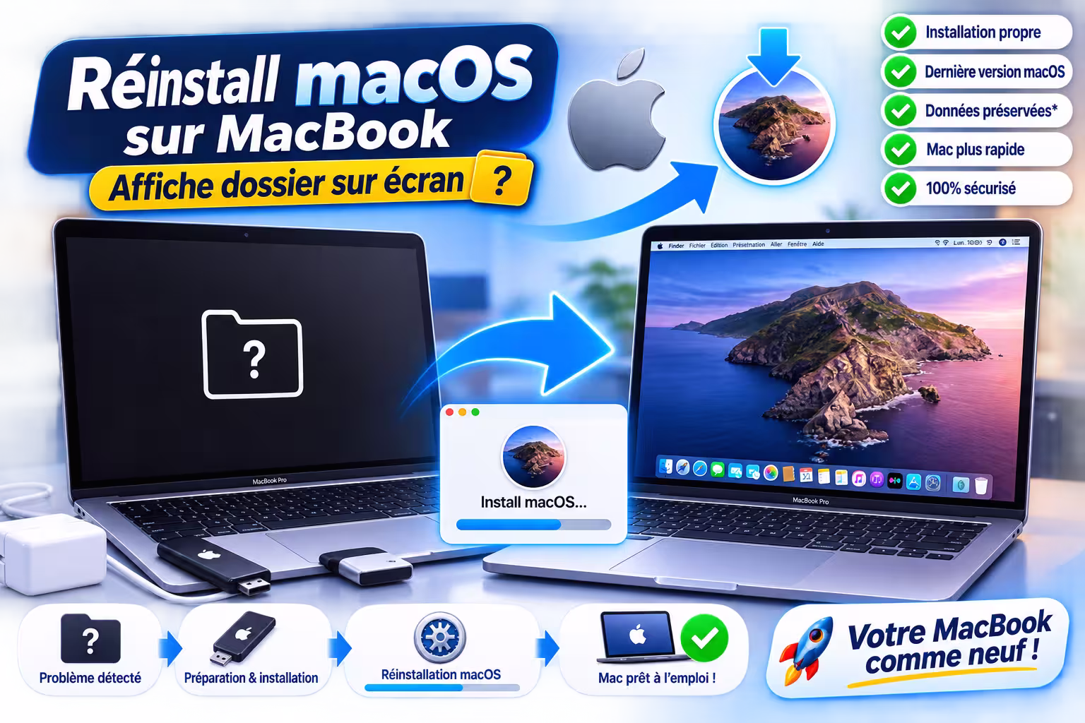 Réinstallation macOS MacBook Pro Bordeaux