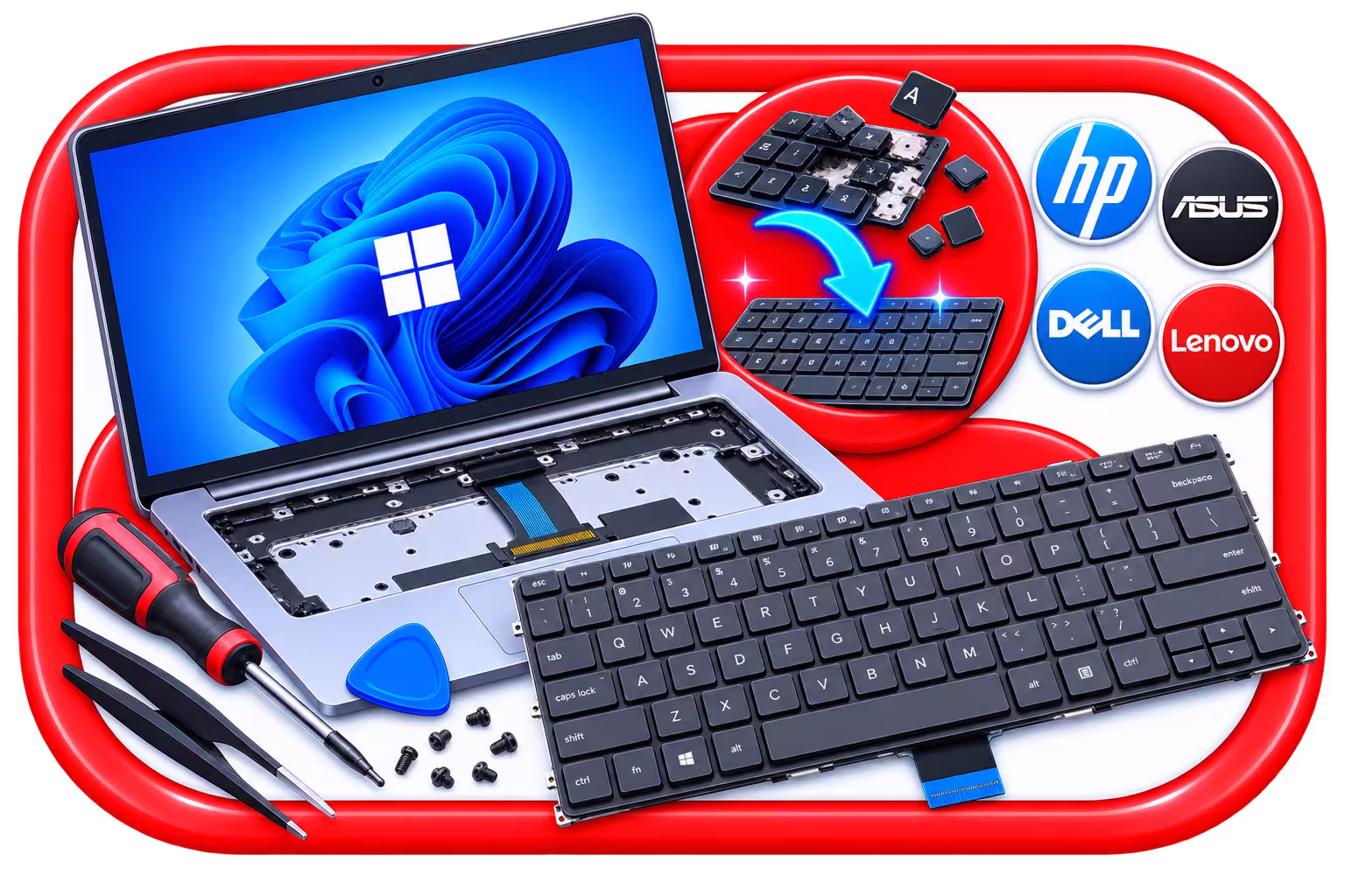 Remplacement clavier PC portable Bordeaux