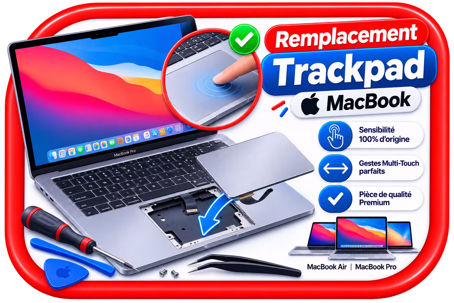 Remplacement trackpad MacBook Pro Bordeaux