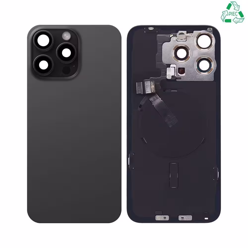 Cache Arrière Aftermarket (PIEC) Apple iPhone 15 Pro Max Titane Noir Apple iPhone 15 Pro Max